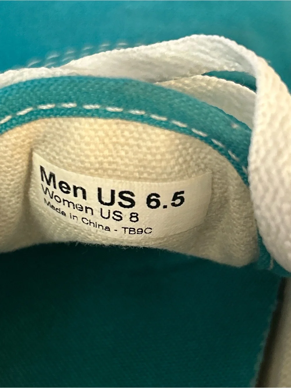 Vans Authentic Canvas Sneakers Teal Turquoise Lace Up Women’s Size 8